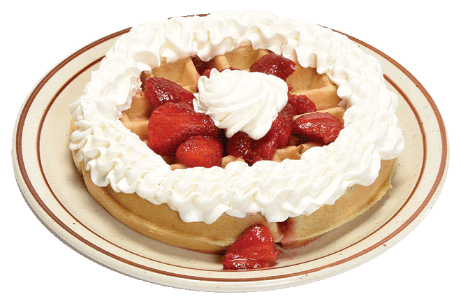 belgian-waffle-strawberries Belgian waffle and strawberries