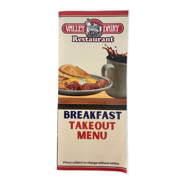 TAKE-OUT MENU - BREAKFAST